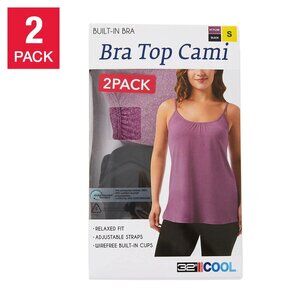 2 Degrees Ladies' Bra Top Cami, 2-pack